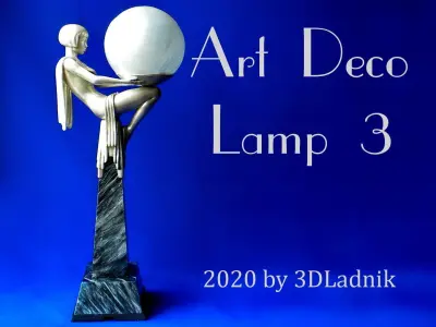 Art Deco Lamp 3 3D print model