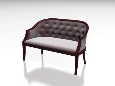 Wooden Sofa 014 3D model