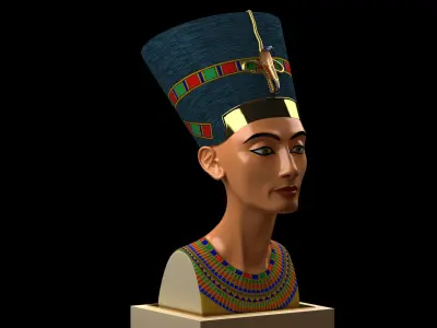 Nefertiti Bust restored 3D model