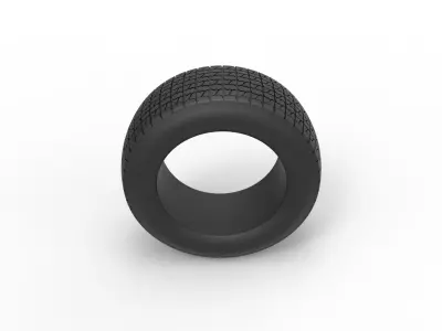 Tire of Dirt Modified stock car V3 Scale 1 to 25 3D print model