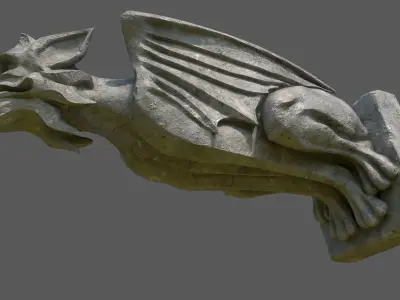 Gargoyle10 Low-poly 3D model