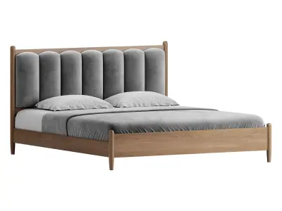 Scandinavian Interior Design Pallet Bed 3D model