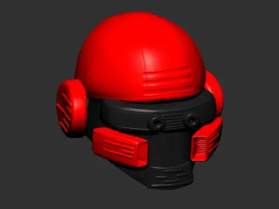 helmet high poly sculpt 3d printable  3D model 60