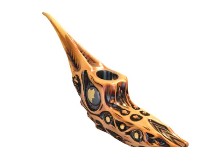 Handcrafted Fantasy Pipes Collection Low-poly 3D model