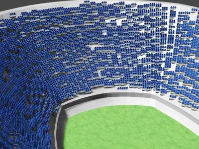 Football or Soccer Stadium Low-poly 3D model