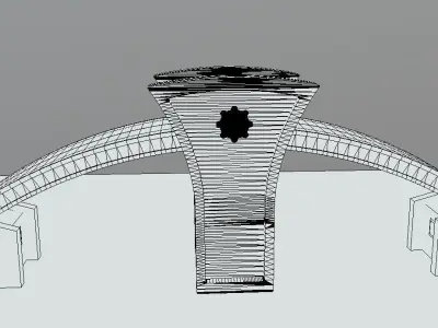 Mehran University Jamshoro Main Gate 3D model