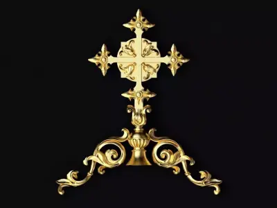 Central decor ornament for furniture 3D model 908