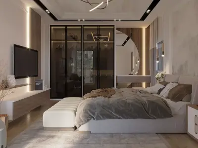 Modern Master bedroom  3D model