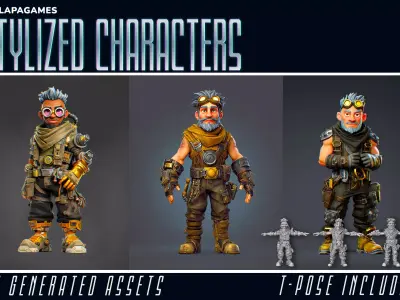 Stylized Engineers 3D model