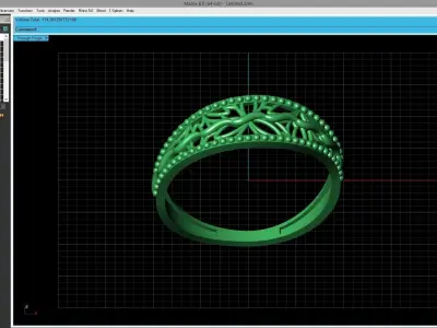Women Ring Fancy Ring Plain light weight STL 3DM Printable 3D print model 2
