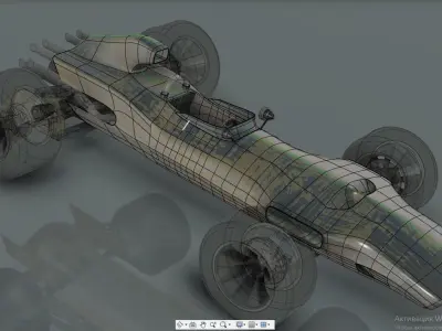 vintage f-1 race car 3D model