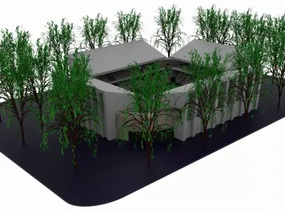 Soccer Stadium Low-poly 3D model purchase