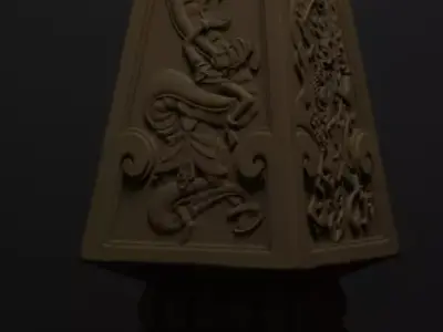 Indiana Jones Temple of the Forbidden Eye Obelisk  3D model