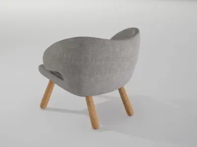 Finn Juhl Pelikan Chair UE4 Low-poly 3D model