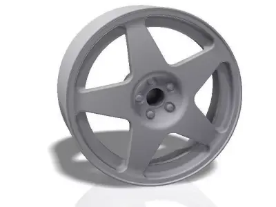 5 spokes rim - print model 3D print model