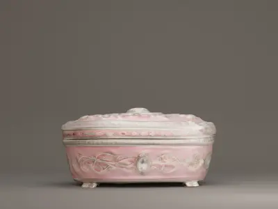 Elegant Oval Jewelry Box Timeless Luxury 3D model