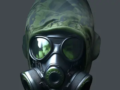 Helmet 3d model military combat Military Low-poly  Low-poly 3D model 12