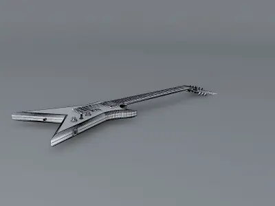 Lightning bolt guitar Free 3D model