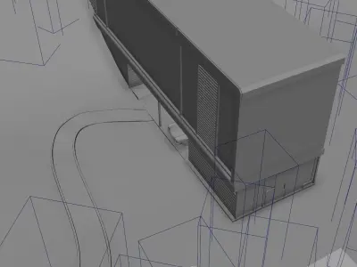 Open Lawn Building - Weekly Render 01 3D model