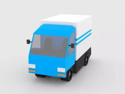 Truck A Low-poly 3D model