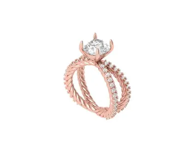 Wedding Ring  3D print model 2
