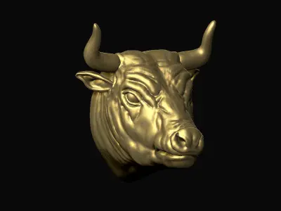 Bull Head 3D Print 3D print model