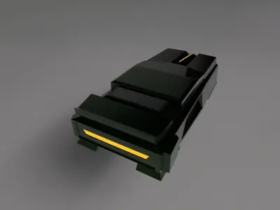 3D model scifi car Low-poly 3D model