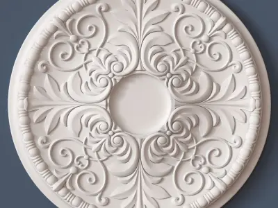 10 Ceiling Medallions Collection  3D model