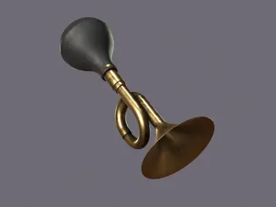 Retro Air Horn Low-poly 3D model