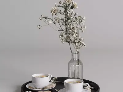 Coffee set 01 3D model