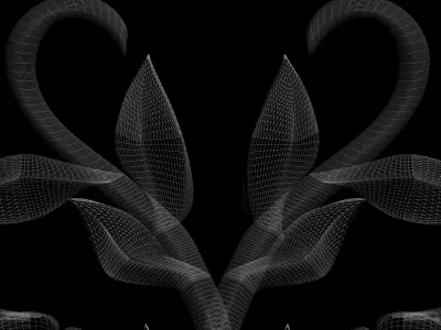  Wall decor flowers with leaves for milling CNC machines model 3D print model