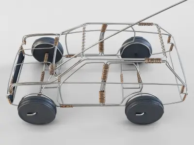 Wire Toy Car Concept 3D model