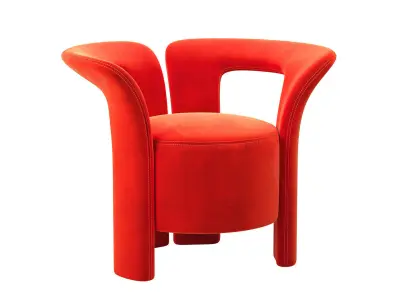 Floral Style Armchair 3D model