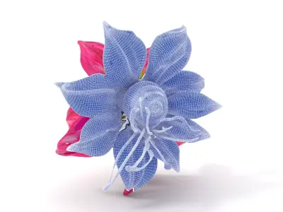 Vibrant Floral Blossom model pack Low-poly 3D model