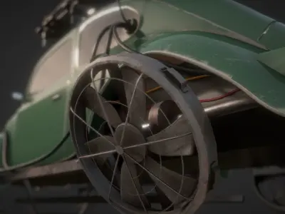 hover car Low-poly 3D model