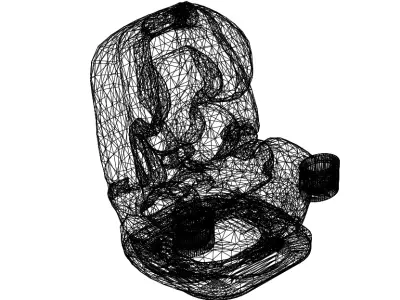 Baby Toddler Car Seat 3D Model  STL FBX OBJ  Digital Download 3D print model
