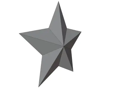 crismistmas star Low-poly 3D model