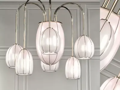 SIRUVE hold ball brass chandelier 3D model