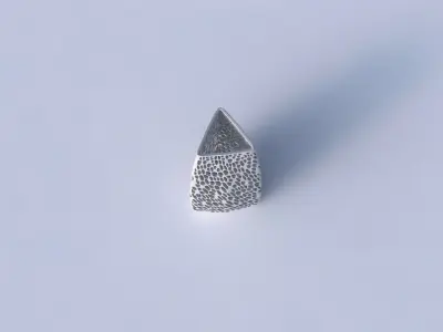 Vase triangle with dense twisted organic lattice 3 3D print model