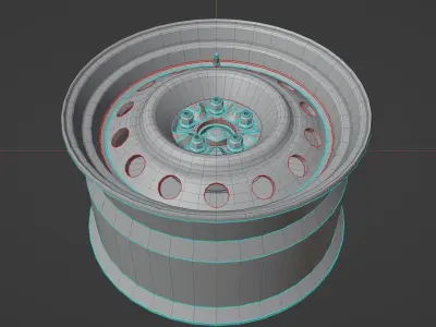 Steelie Wheels - Game Ready Low-poly 3D model