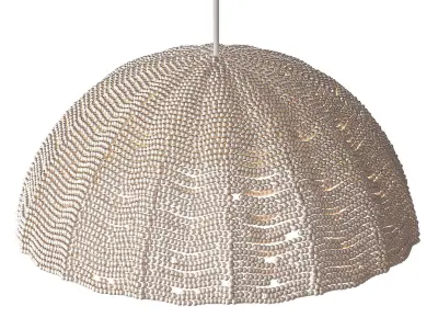 Bristol Wood Bead Pendant Chandelier by PotteryBarn 3D model