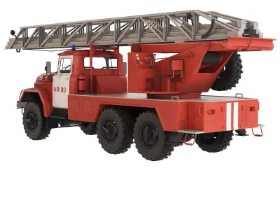 ZiL 131 AL-30 fire truck 1988 3D model