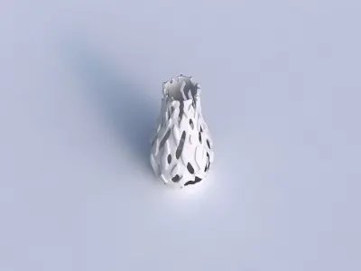 Vase curved with smooth cuts and bulges   3D print model