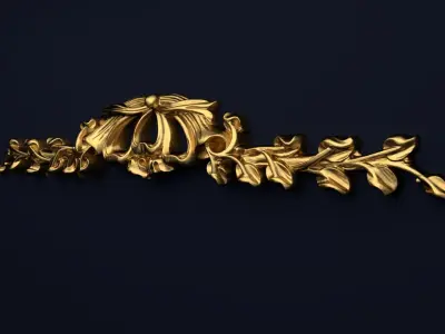 Classic decor ornament v-3D model 41 3D model