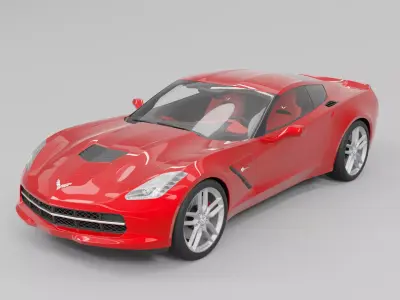  Chevrolet Corvette Low-poly 3D model