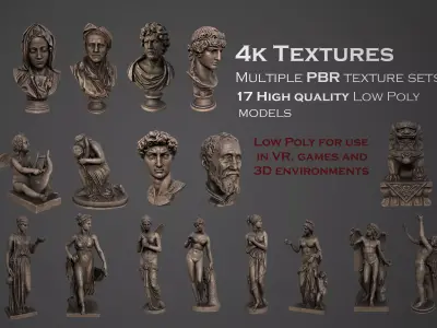 ancient statues and busts variety collection 1 