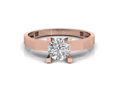 STL 3DM Print Ready Women Diamond Ring Lightweight Printable  3D print model 54
