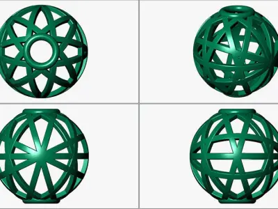 Spherical beads 3D print model