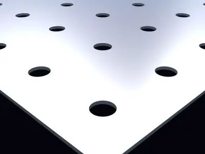 Perforated panel with 5 percent opening 25O61 3D model