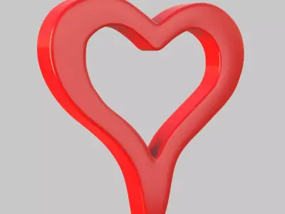 Heart icon v 21 3D model